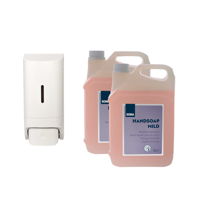 Hygiënepakket 3: Zeepdispenser Admire + 2 x 5L Handsoap Mild