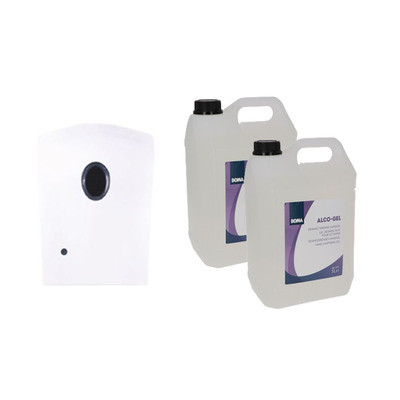 Hygiene pack 2: dispenser Toledo + 2 x 5L Roam Alco-Gel