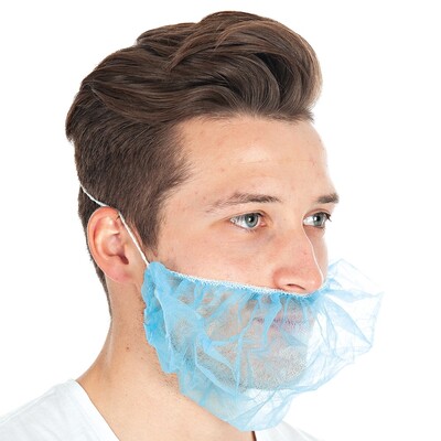 Beard mask - BLUE - pack of 100