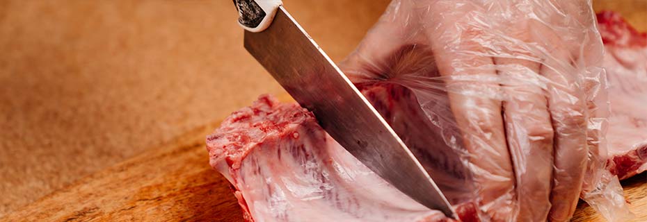 Everything you need to clean the sales area in a butcher shop