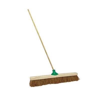 102324: Balai coco 80cm avec fixe-manche et manche en bois 140cm