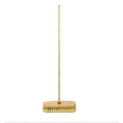 105161: Brosse à récurer polypropylène 23 cm avec manche en bois 140 cm