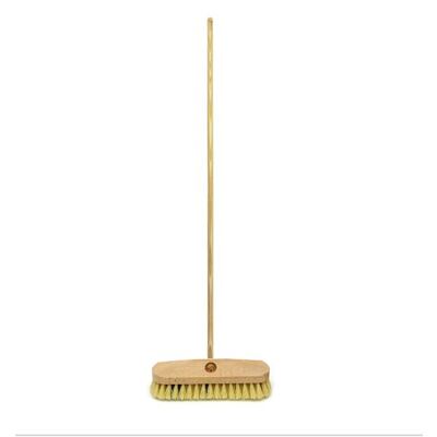 105162: Brosse  rcurer polypropylne  30 cm avec manche en bois 140 cm