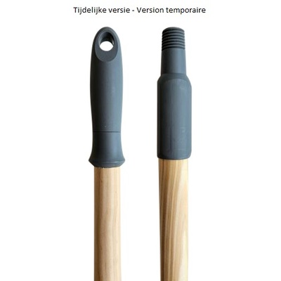 120361: Manche en bois - avec filet oeillet de suspension en plastique - 140 cm - TEMPORAIREMENT 155 cm