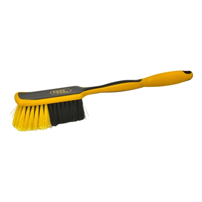 170625: Brosse à main industrie douce avec poignée longue - 26 cm - NOIR/JAUNE