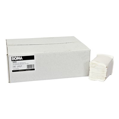 214054: Serviettes pour distributeur de table - tissu pur - 1 pli - 25 x 30 cm - BLANC - 1800 pièces (12x150)