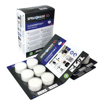 370221: SprayWash CleaningTab 9 - no parfumé - 18 pièces