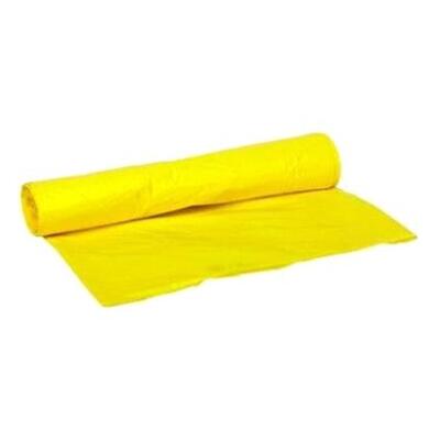 750394: Sac HD - 58 x 100 cm - T23 - 75 l - JAUNE - rouleau 25 pieces