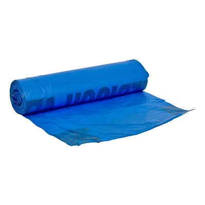 625705: Sac HD - 70 x 110 - T30 - 115 l - BLEU - rouleau 25 pièces avec impression en néerlandais NIET RISICOHOUDEND MEDISCH AFVAL
