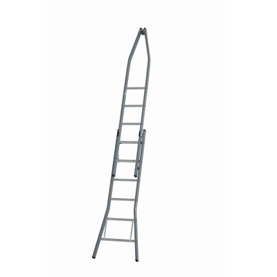 660910: Échelle de laveurs de vitres 2 éléments modèle en pointe - 10 + 10 marches - 3,70/5,94 m - 14 kg
