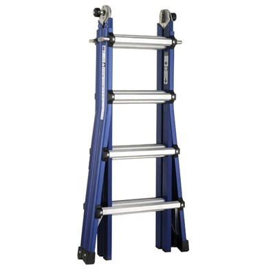 668404: Échelle pliante télescopique Yeti Pro - 4 x 4 marches - 1,09/4,24 m - 14,4 kg