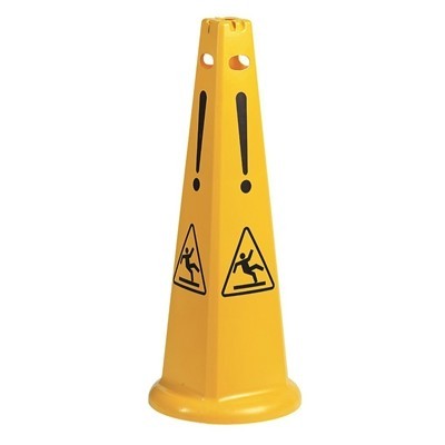 710013: Cône de signalisation - 93 cm - JAUNE