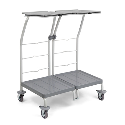 710112: Support sac sans couvercle - métal - 2 compartiments