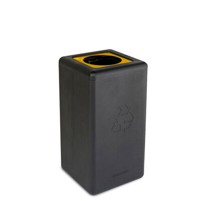 750093: Bomabin Select Brick - 65 l - NOIR - couvercle JAUNE