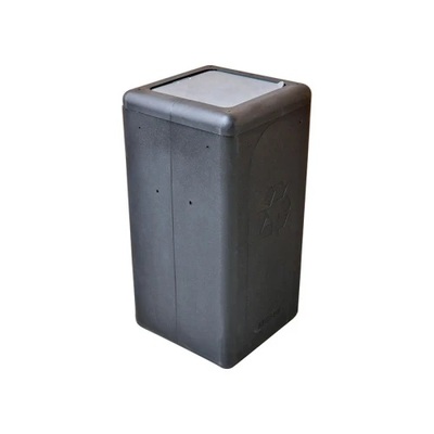 750093: Bomabin Select Brick - 65 l - NOIR - couvercle fermé GRIS