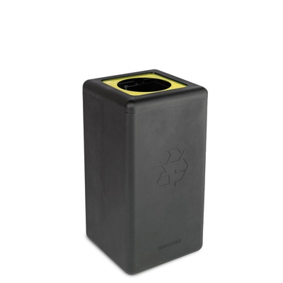 750299: Bomabin Select Brick - 65 l - NOIR - couvercle JAUNE