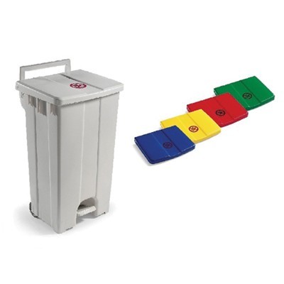 750370: Bomabin Select Pedal Classic - 90 l - BLANC - sans couvercle