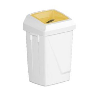 750426: Bomabin Select Fit - 50 l - BLANC - couvercle papier JAUNE