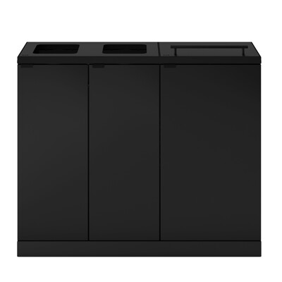 750587: Bomabin Select Bica - 2 x 65 l + 2 x 45 l - NOIR - ouvert/ouvert/couvercle