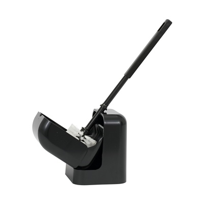 751112: Lago brosse de toilette avec support - NOIR