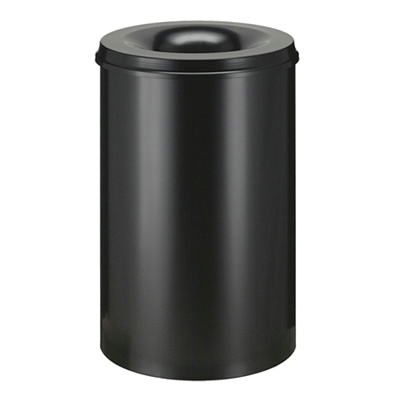 752515: Poubelle anti-feu en métal - 110 l - NOIR