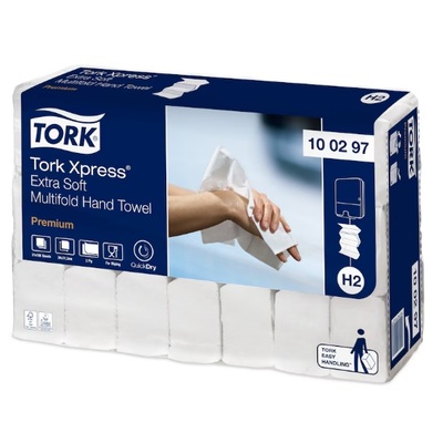 779055: Tork Premium Hand Towel Interfold Extra Soft 2ply 34x21.2cm 21x100pcs - 100297