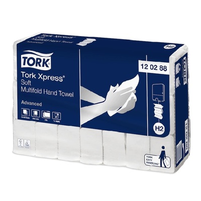 779055: Tork Xpress Advanced Multifold Hand towel - 2 plis - 34 x 21,2 cm - 21 x 136 pièces - 120399 (aupara